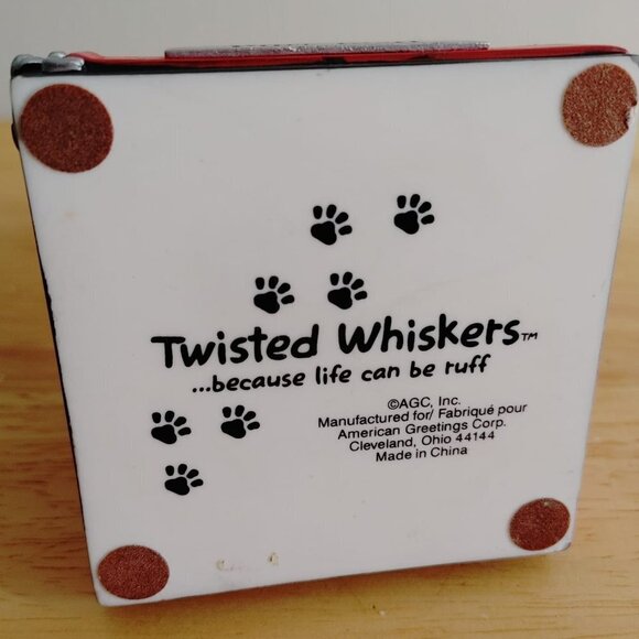 ⭐️2/$30 - 70's Vintage CAT Figurine "Because Life Can Be Ruff" Cat Lovers - Picture 3 of 13